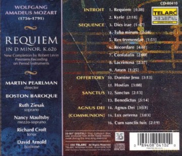 Martin Pearlman: Mozart: Requiem [CD]