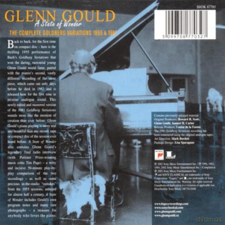 Glenn Gould: Glenn Gould: A State of Wonder - The Complete Goldberg Variations [3CD]