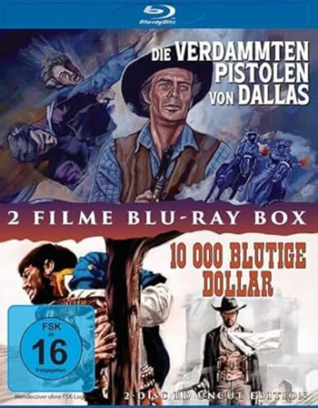 DIE VERDAMMTEN PISTOLEN VON DALLAS + 10.000 blutige Dollar - 2 Disc Uncut Western BD Box [Blu-Ray]
