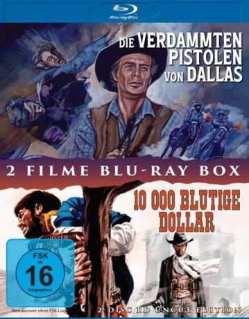DIE VERDAMMTEN PISTOLEN VON DALLAS + 10.000 blutige Dollar - 2 Disc Uncut Western BD Box [Blu-Ray]