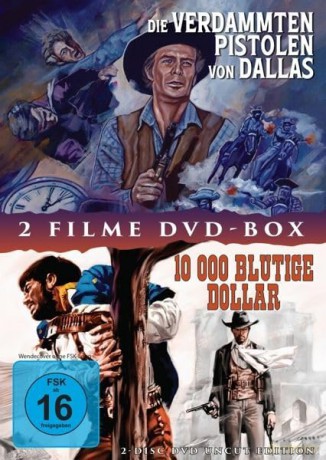 DIE VERDAMMTEN PISTOLEN VON DALLAS + 10.000 blutige Dollar - 2 Disc Uncut Western DVD Box [DVD]