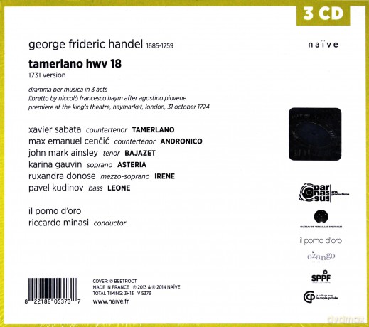 Max Emanuel Cencic: Handel Tamerlano [3CD]