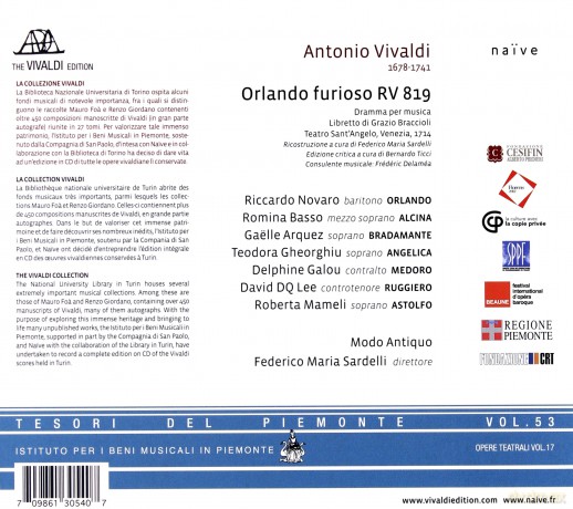 Modo Antiquo, Federico Maria Sardelli: Orlando Furioso 1714 [2CD]