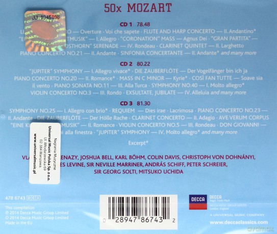 50 X Mozart [3CD]