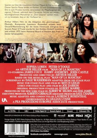 Der Mann von La Mancha - Mehrfach preisgekröntes Musical-Meisterwerk mit Starbesetzung (Pidax Film-Klassiker) OT: Man of La Mancha [DVD]
