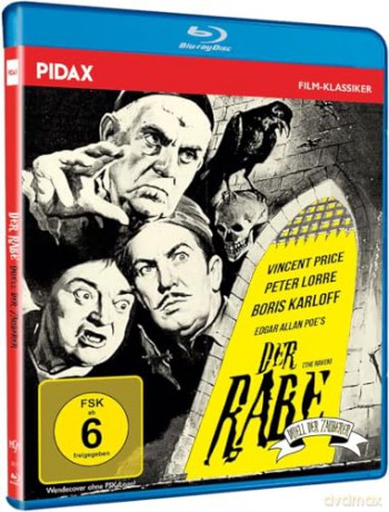 Der Rabe - Duell der Zauberer (The Raven) Kult Horror Komödie nach Edgar Allan Poe - Starbesetzt mit Vincent Price, Peter Lorre und Boris Karloff (Pidax Film-Klassiker) [Blu-Ray]