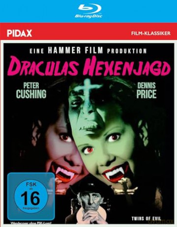 Draculas Hexenjagd (Twins of Evil) Kult Horrorfilm mit Starbesetzung aus den legendären Hammer Film Studios - Ein Meisterwerk aus Dracula Vampir und Hexen Motiven [Blu-Ray]