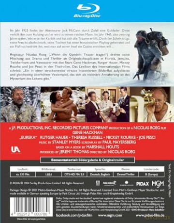 Eureka - virtuoses Meisterwerk von Nicolas Roeg - Extzentrisch brutaler Thriller in brillianter Bildqualität mit Starbesetzung wie Gene Hackman, Rutger Hauer und Theresa Russell [Blu-Ray]
