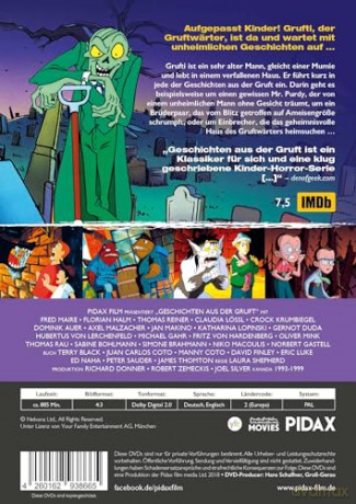 Geschichten aus der Gruft (Tales from the Cryptkeeper) - 90er Horror-Zeichentrick-Serie auf 6 DVDs - Kompettbox der Anthologieserie mit allen Staffeln auf Deutsch (Pidax Animation) [DVD]