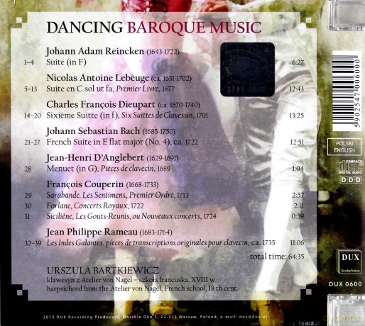 Urszula Bartkiewicz: Dancing Baroque Music [CD]
