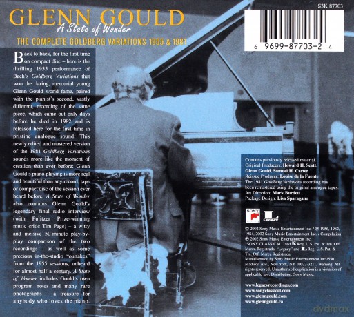 Glenn Gould: Complete Goldberg Variations: A State of Wonder [3CD]