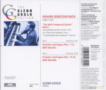 Glenn Gould: Bach: The Well-Tempered Clavier, Book 1 [2CD]