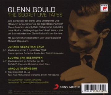 Glenn Gould: Secret Live Tapes [CD]