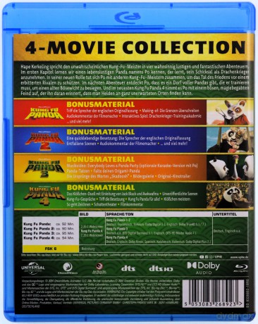Kung Fu Panda - 1-4 Collection [4xBlu-Ray]