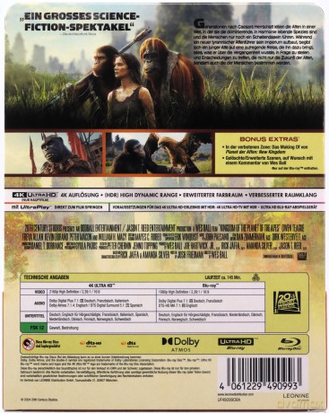 Kingdom of the Planet of the Apes (Królestwo Planety Małp) (steelbook) [Blu-Ray 4K]+[Blu-Ray]