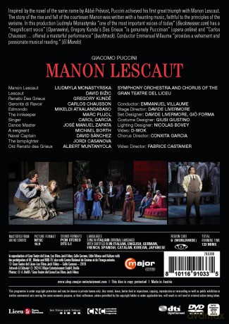Puccini: Manon Lescaut [DVD]