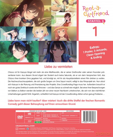 Rent-a-Girlfriend - Staffel 3 - Vol.1 - DVD mit Sammelschuber [DVD]