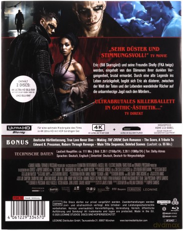 The Crow (Kruk) (steelbook) [Blu-Ray 4K]+[Blu-Ray]