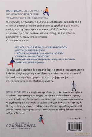 Dar terapii. List otwarty do nowego pokolenia terapeutów i ich pacjentów - Irvin D. Yalom [KSIĄŻKA]