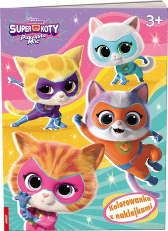 Disney Superkoty kolorowanka z naklejkami NA-9136 [KSIĄŻKA]