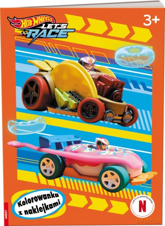 Hot Wheels Let's Race kolorowanka z naklejkami NA-1601 [KSIĄŻKA]