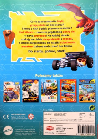 Hot Wheels Let's Race zadania do zmazywania PTC-1601 [KSIĄŻKA]