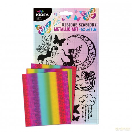 Klejowe szablony Metallic Art Magic Kidea