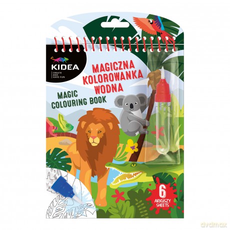 Magiczna kolorowanka wodna Safari Kidea