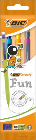 Ołówek z gumką BIC Matic Fun HB Pouch 3szt
