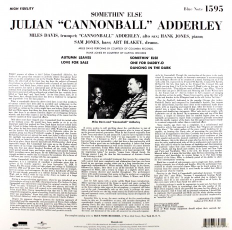 Cannonball Adderley: Somethin' Else [Winyl]