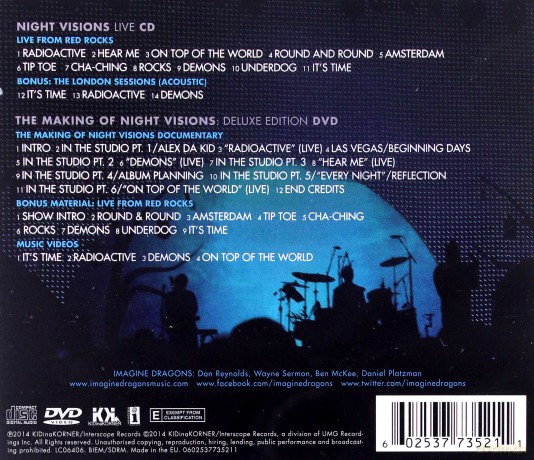 Imagine Dragons: Night Visions Live [CD]+[DVD]