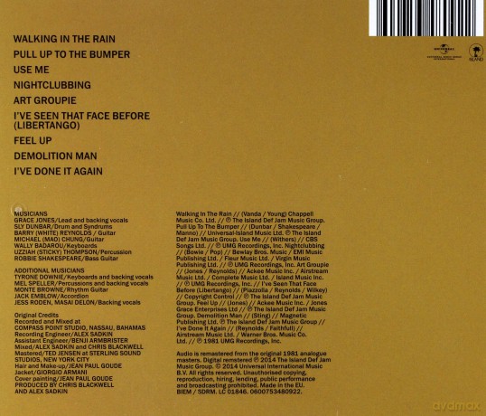 Grace Jones: Nightclubbing (REMASTER) [CD]