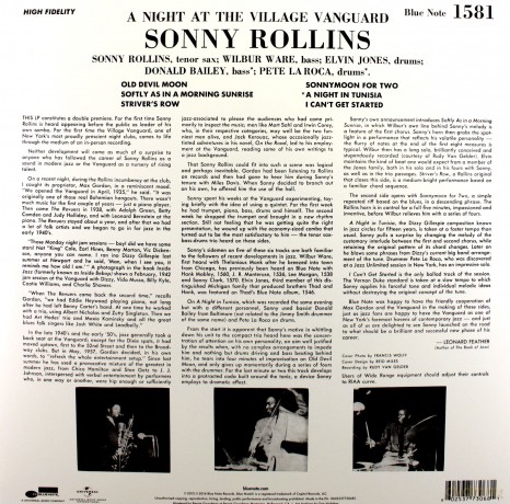 Sonny Rollins: A Night At The Village Vanguard [WINYL]