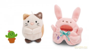 NICI mymochi przytulanka Kot Angy z kostiumem króliczka i kaktusem 8cm z zawieszką