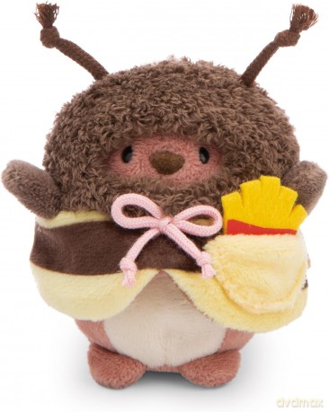 NICI mymochi przytulanka Miś Nomo z kostiumem pszczółki i frytkami 8cm z zawieszką