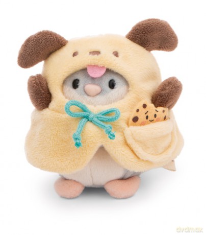 NICI mymochi przytulanka Chomik Shai z kostiumem pieska i ciasteczkiem 8cm z zawieszką
