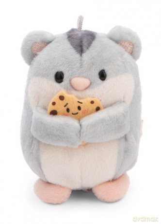 NICI mymochi przytulanka Chomik Shai z kostiumem pieska i ciasteczkiem 8cm z zawieszką