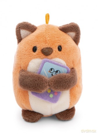 NICI mymochi przytulanka Lis Geeks z kostiumem żaby i grą video 8cm z zawieszką