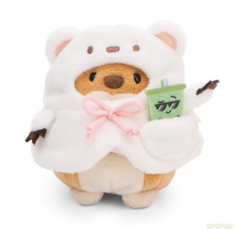 NICI mymochi przytulanka Pies Hiro z kostiumem misia polarnego 8cm z zawieszką