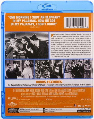 Animal Crackers (Sucharki w kształcie zwierząt) [Blu-Ray]