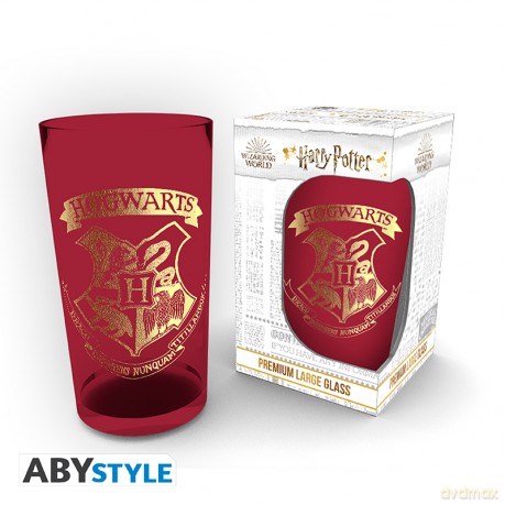 HARRY POTTER - Large Glass - 400ml - Emblem - box