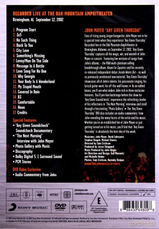 John Mayer: Any Given Thursday [DVD]