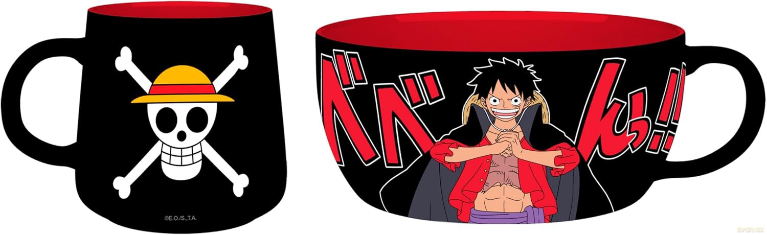 ONE PIECE - Zestaw śniadaniowy Kubek + Miska - Luffy