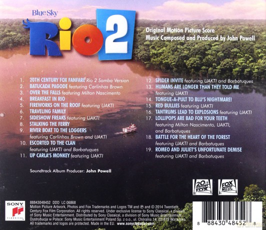 Rio 2 soundtrack (John Powell)[CD]