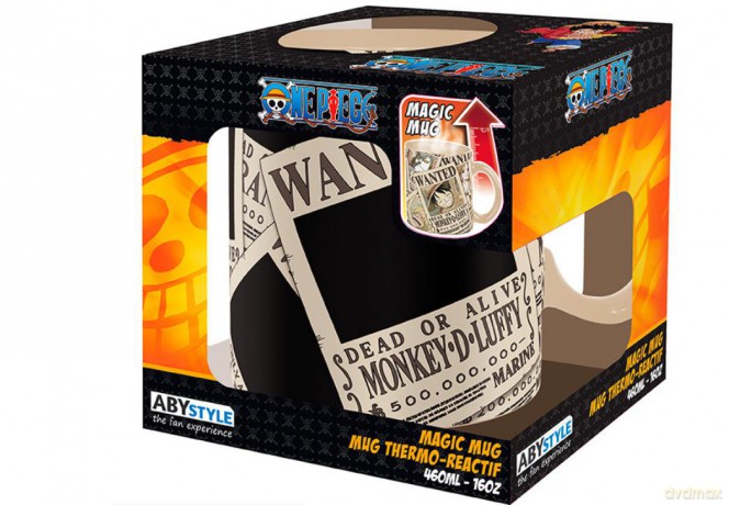 ONE PIECE - Kubek zmieniający kolor - 460 ml - Wanted - cardboard box