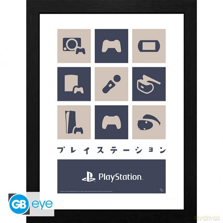 PLAYSTATION - Framed print Hardware (30x40)