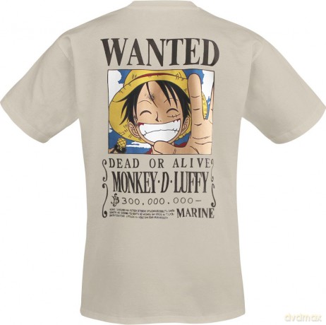 ONE PIECE - sandTshirt - Vintage Wanted Luffy