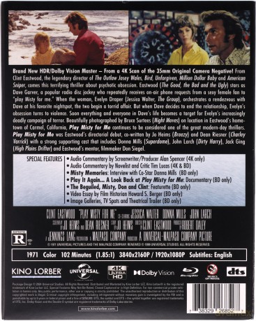 Play Misty for Me (Zagraj dla mnie Misty) [Blu-Ray 4K]+[Blu-Ray]