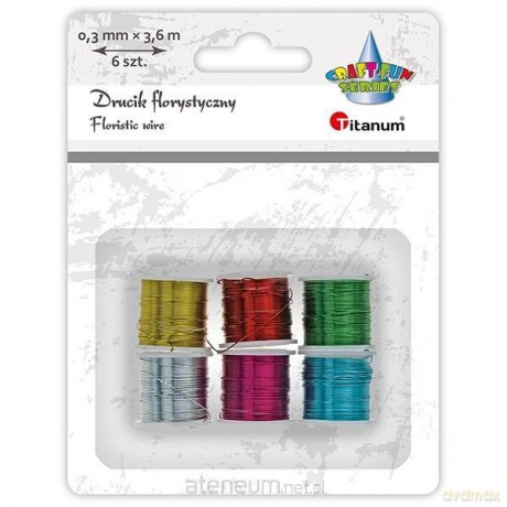 Drucik florystyczny 0,3mm 3,6m 6 kolorów