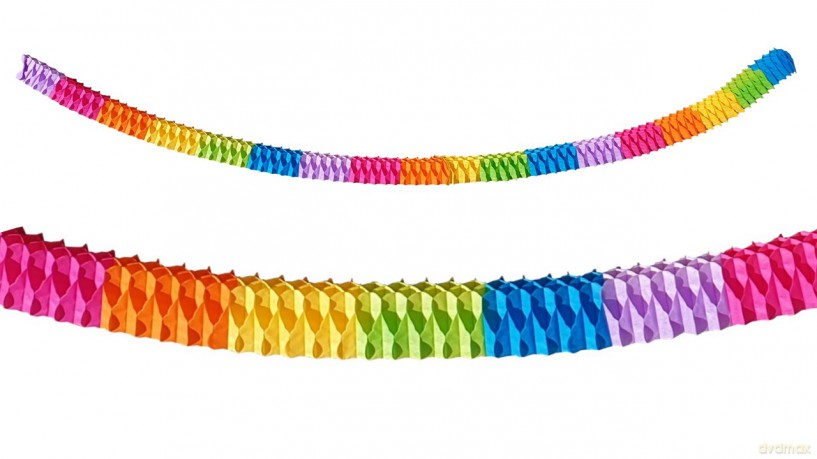 Girlanda papierowa Tęcza 4szt